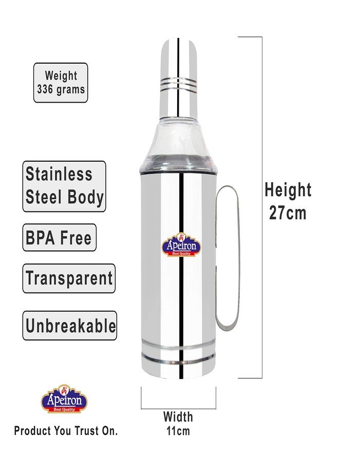 Apeiron Stainless Steel Nozzle Oil Dispenser with Handle Pack of 2 (1000ml Each) - Image 2